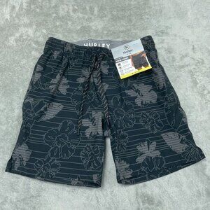 Hurley Mens Regular Fit Swim Shorts Size S Black Floral Print 6891